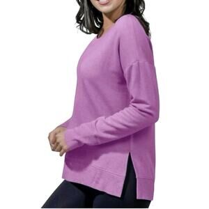 90 Degrees by Reflex Lounge Modal Top Sweatshirt Purple XL NWT Athleisure